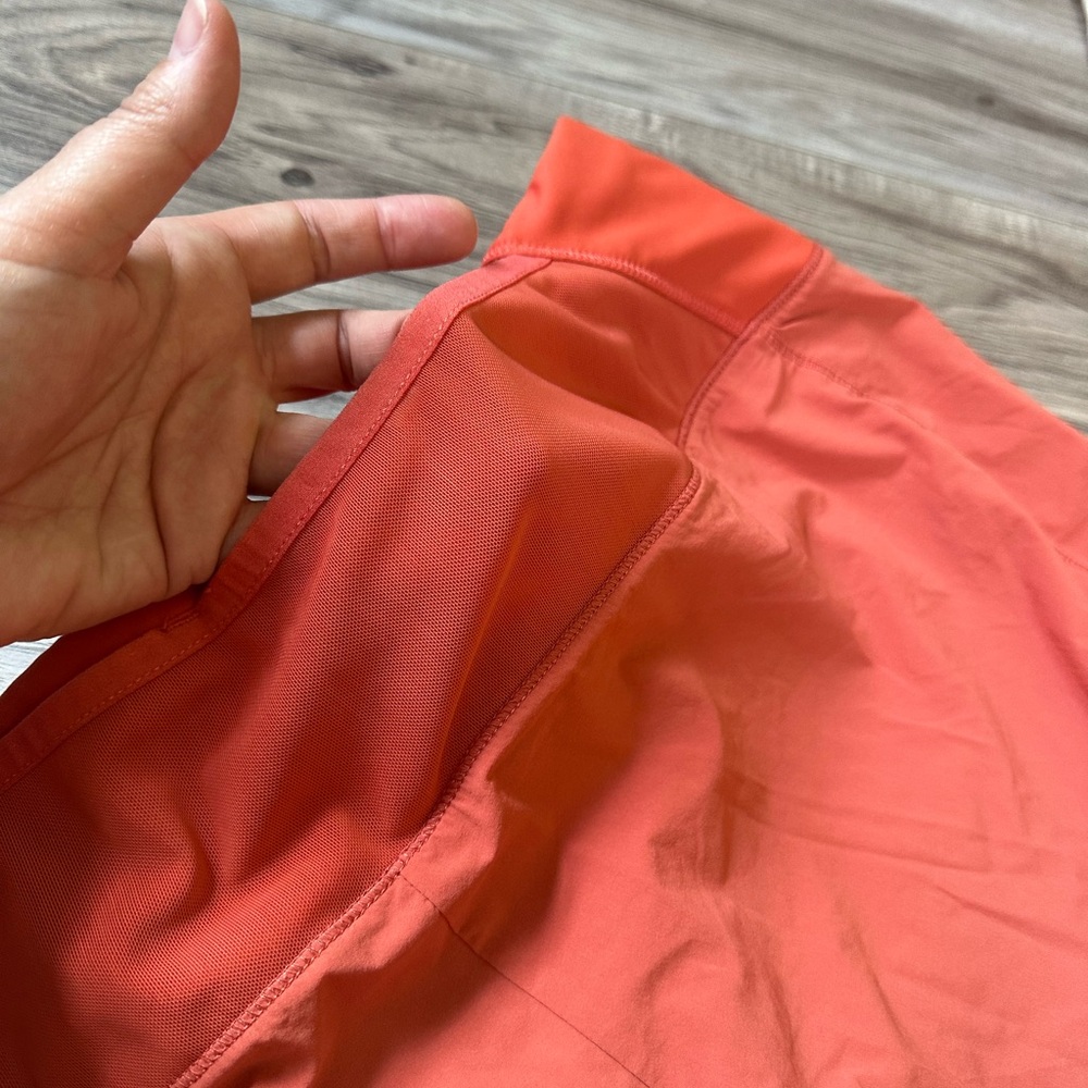 Oiselle Roga Vibrant Orange Athletic Running Shorts Lightweight Pockets Size 14 - Picture 8 of 9